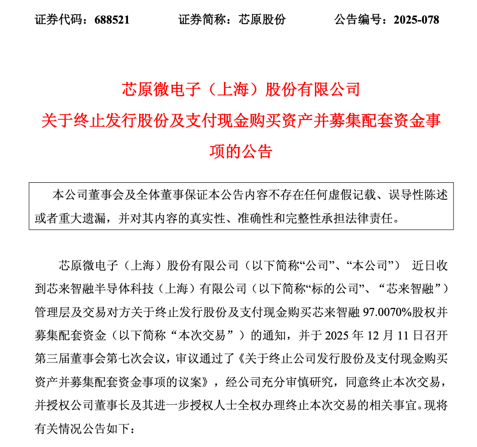 皇冠信用盘登3代理注册_A股784亿市值芯片公司皇冠信用盘登3代理注册,重大资产重组终止!股价今年已上涨超180%